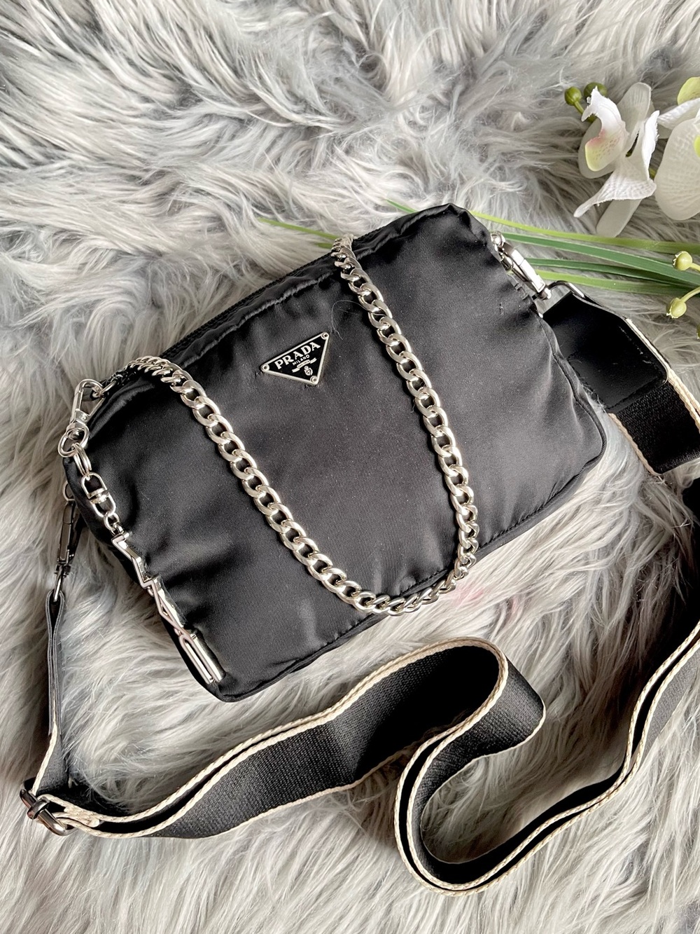 Authentic PRADA. Vintage nylon accesory pouch bag